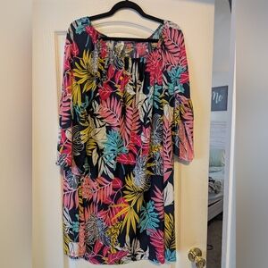 NWT Dear Scarlett Tropical Leaf Print Dress